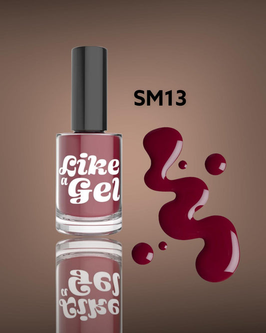 Like a Smalto semipermanente effetto gel Dark Cherry 10 ml (SM13)