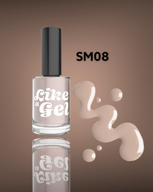 Like a Smalto Semipermanente Effetto Gel Beige Chiaro 10 ml (SM08)