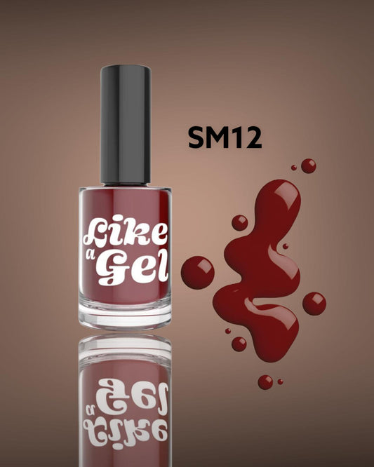 Like a Smalto Semipermanente con Effetto Gel Marrone 10 ml (SM12)