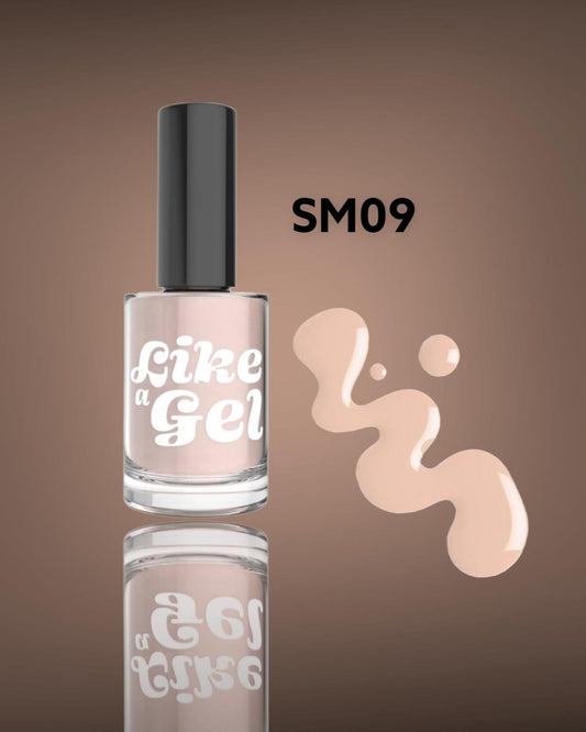 Like a Smalto Semipermanente con Effetto Gel Nude 10 ml (SM09)