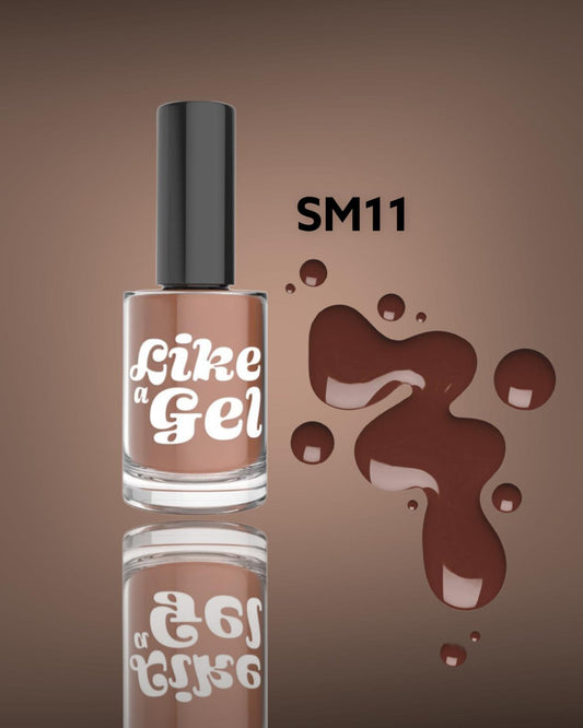 Like a Smalto Semipermanente Effetto Gel Marrone Chiaro 10 ml (SM11)