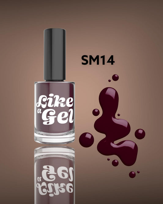 Like a Smalto semipermanente effetto gel Dark Wine 10 ml (SM14)